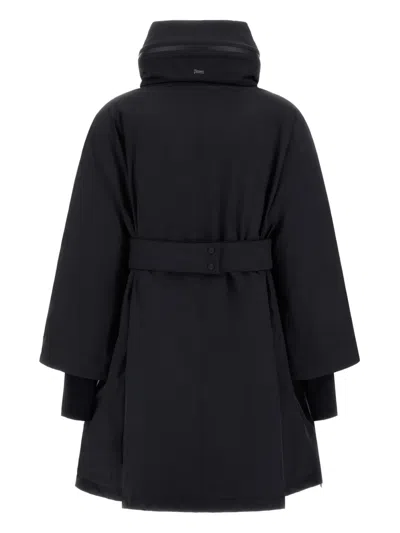 Herno 2 Layer Windstopper A-shape Jacket In Black