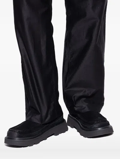 Ugg Ascot Suede Platform Loafers In Black