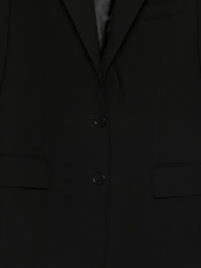Msgm Tailored Blazer With Cuff And Pocket Features In Black