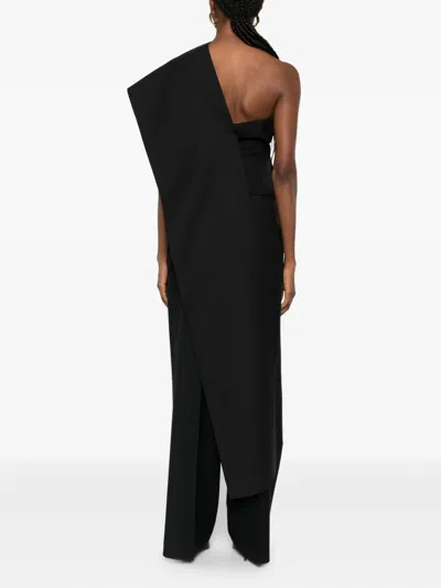 Rohe One Shoulder Cape Top In Black