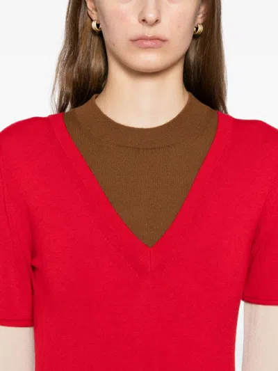 Cuddleup Layered T-shirt In Red