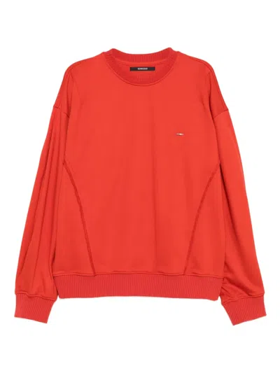 Songzio Knight-embroidered Sweatshirt In Orange