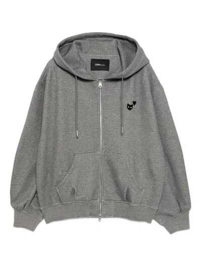 Songzio Panther-embroidered Hoodie In Gray