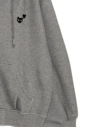 Songzio Panther-embroidered Hoodie In Gray