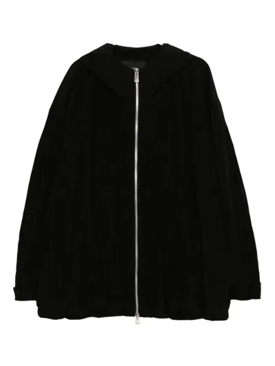 Songzio Edge Fold Volume Hood Jacket In Black