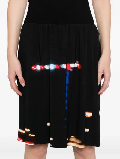 Agnès B. Printed Skirt In Black