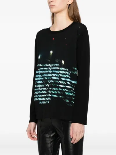 Agnès B. Printed T-shirt In Black
