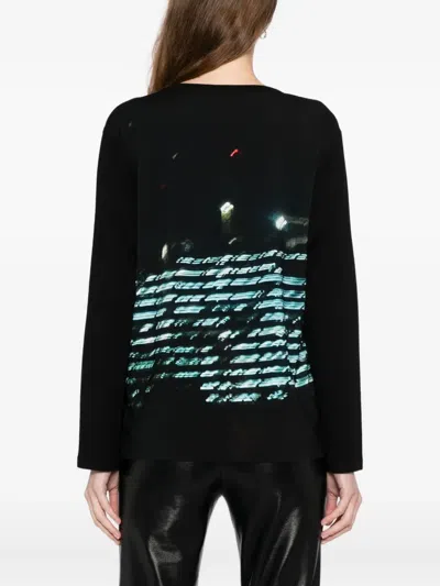 Agnès B. Printed T-shirt In Black