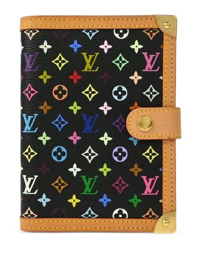 Pre-owned Louis Vuitton 2005 Agenda Pm Monogram Notebook Cover In Black