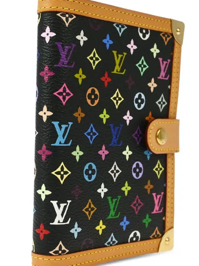 Pre-owned Louis Vuitton 2005 Agenda Pm Monogram Notebook Cover In Black