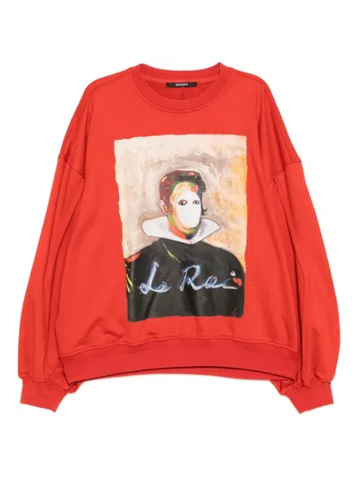 Songzio Retrato-print Sweatshirt In Red