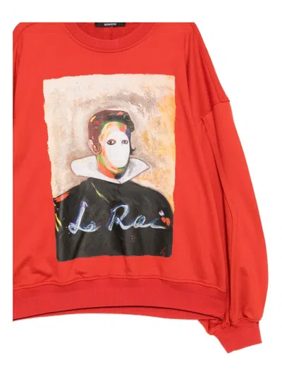 Songzio Retrato-print Sweatshirt In Red