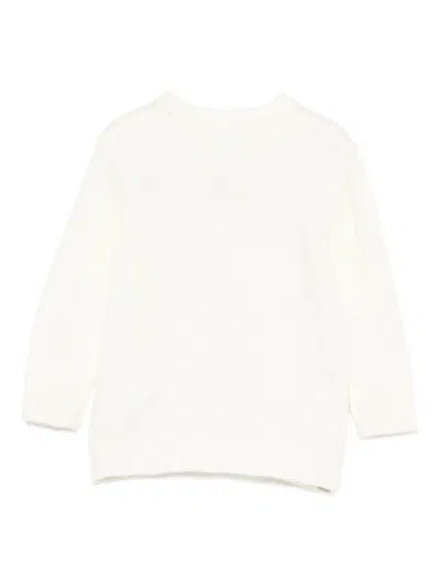 Lalalù Round-neck Sweater In White