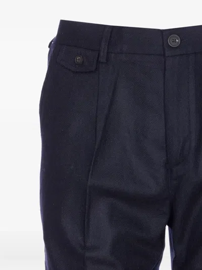 Edmmond Studios Jack Front-pleat Trousers In Blue