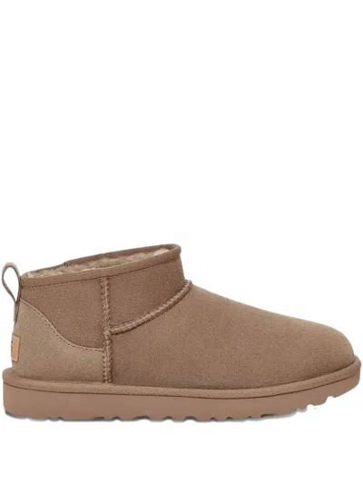 Ugg Classic Ultra Mini Suede Boots For Woman In Neutral