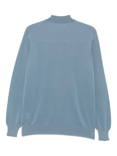 Lardini Mock-neck Sweater In Blue