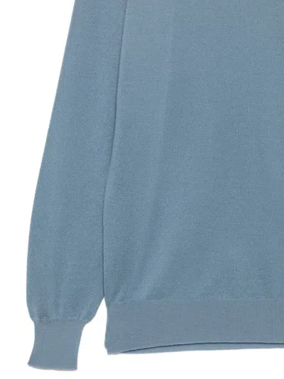 Lardini Mock-neck Sweater In Blue
