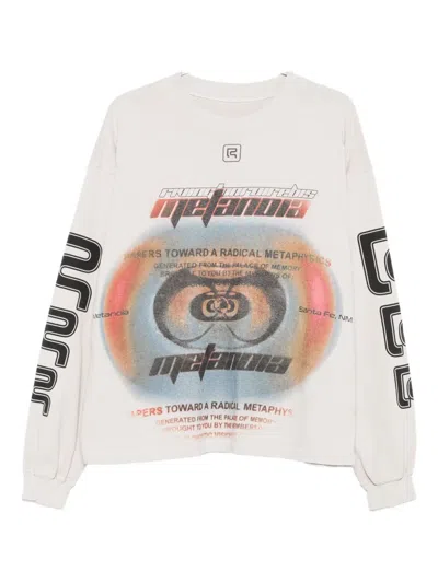 Rrr123 Divinity Paper Garden Long Sleeve Tee In White