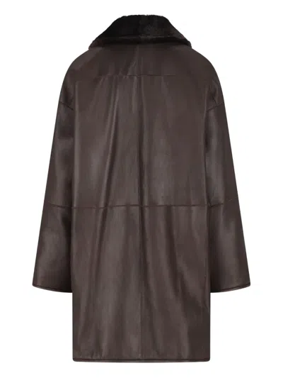 Max Mara Reversible Coat In Brown