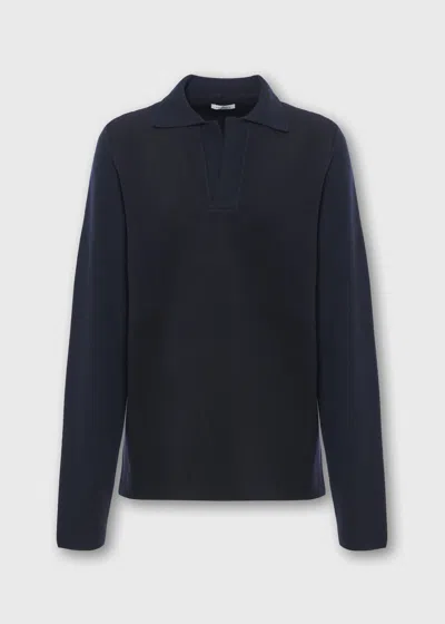 Malo Polo In Lana Vergine In Blue