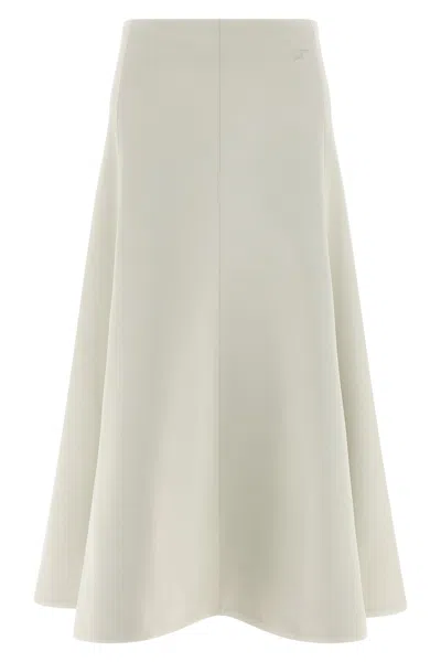 Jacquemus Triangle Midi A-line Skirt High Waist In Neutral