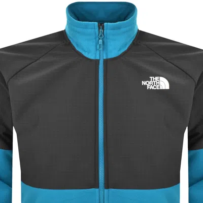 The North Face Logo Vertical Collar Grab Velvet Casual Jacket In Black