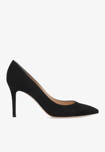 Gianvito Rossi Gianvito 85 Suede Pumps In Black