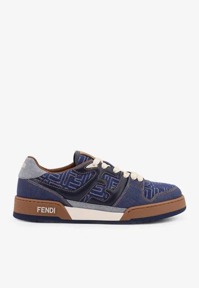 Fendi Match Jacquard Ff Sneaker Blue In Multi