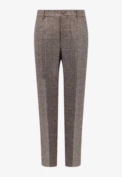 Golden Goose Db Prince Of Wales Tailored Pants In Multi
