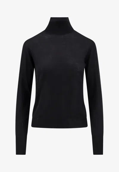 Golden Goose Db High-neck Wool Sweater In Black