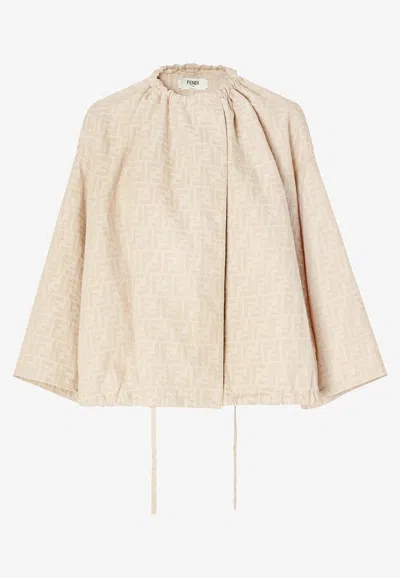 Fendi Ff-pattern Drawstring Jacket In Pattern
