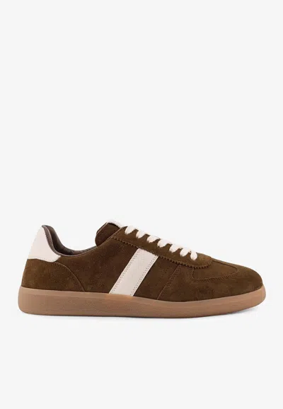 Tom Ford Sneakers With Suede Inserts In Animal Print