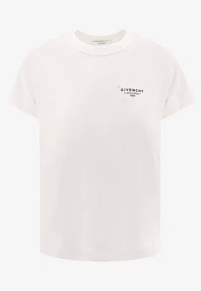 Givenchy White Cotton Jersey Crewneck T-shirt In Neutral