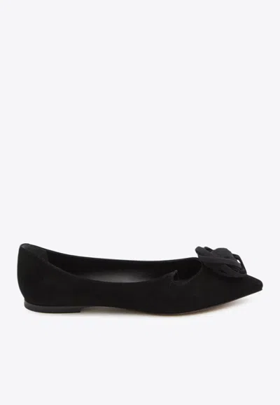 Roger Vivier Ballerina Shoes Featuring Heart Silhouette In Black