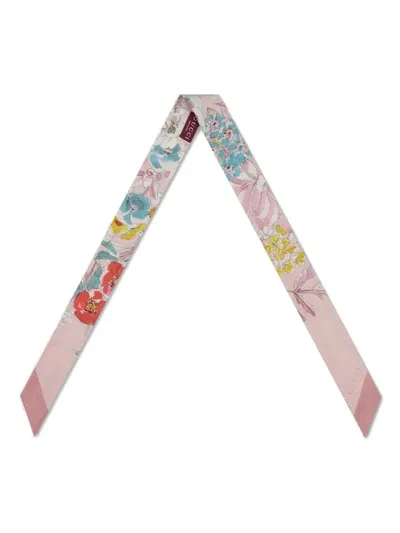 Gucci Seidenschal Mit Blumen-print In Pink