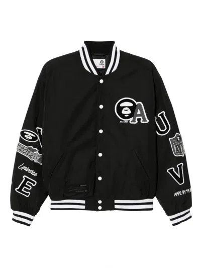 Aape By A Bathing Ape Jacke Mit Logo-stickerei In Black