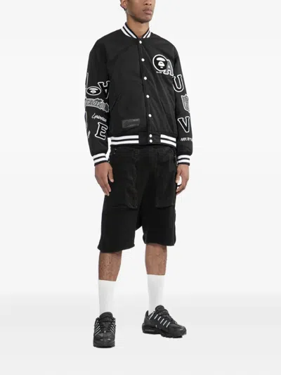 Aape By A Bathing Ape Jacke Mit Logo-stickerei In Black