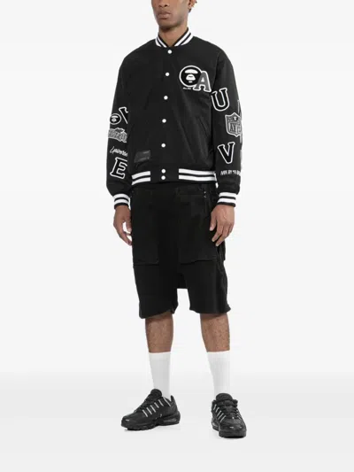 Aape By A Bathing Ape Jacke Mit Logo-stickerei In Black