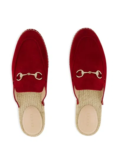 Gucci Espadrilles Mit Horsebit In Red
