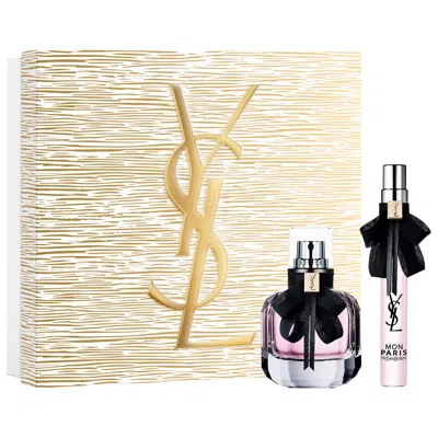 Saint Laurent Mini Mon Paris Eau De Parfum Perfume Duo Gift Set In Pink