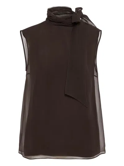 Brunello Cucinelli Self-portrait Knitted Dress In Brown