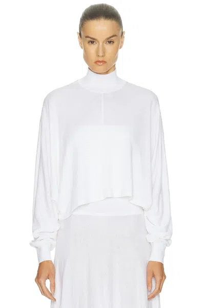 Alaïa Alaia Women Batwing Linen Sweater In White