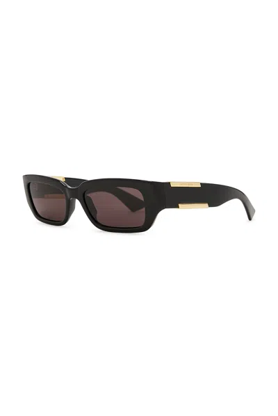 Bottega Veneta Rectangular Sunglasses In Brown