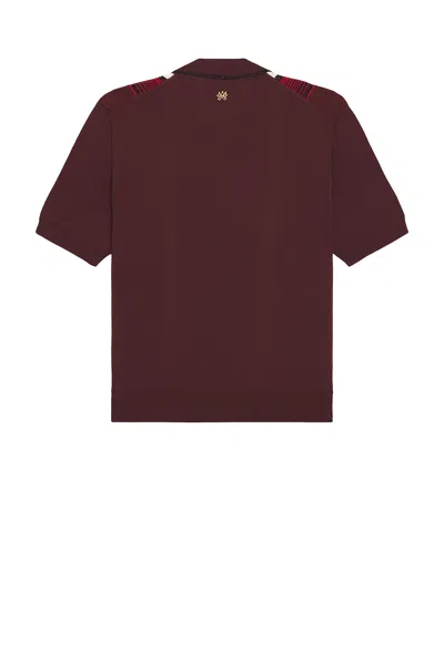 Amiri Embellished Striped Shirt In Red