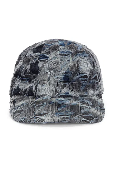 Diesel Curved Brim Distressed Baseball Cap In Multi