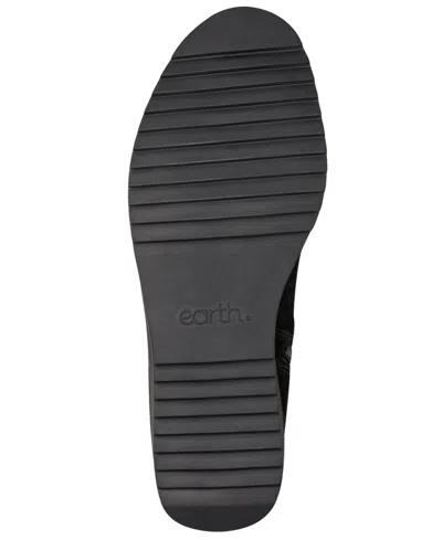 Earth Women's Chace Buckle Strap Wedge Booties In Black