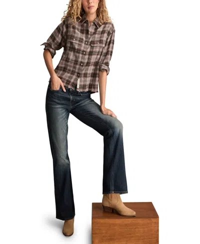 Lucky Brand Women's Plaid Cotton Flannel Button-front Shirt In Multi