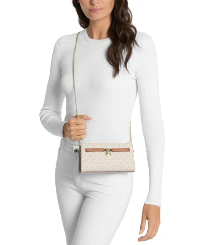 Michael Kors Hamilton Moderne Extra-small Signature Logo Convertible Crossbody Bag In Neutral