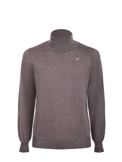 K-way Henry Turtleneck Pullover In Brown
