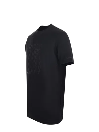 Karl Lagerfeld Geometric-pattern T-shirt In Black